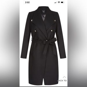 City Chic. Sassy Military Coat. Gray. This is not a regular size 14. Runs small.